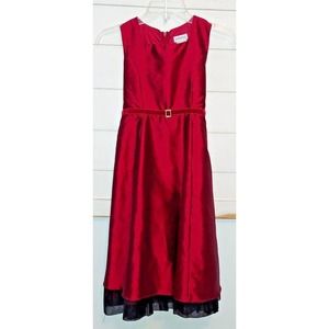 Girls George Size 10 Burgundy Sleeveless Lined Holiday Party Dress